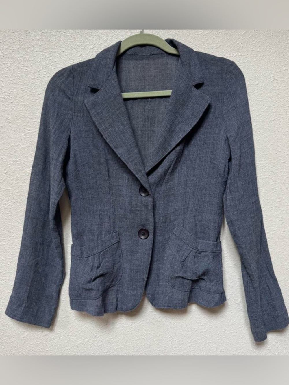 Grey lightweight button up blazer Made In Italy